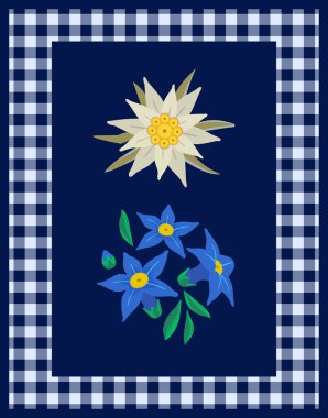 Alpine Flowers dekoratif tasarım elemanı