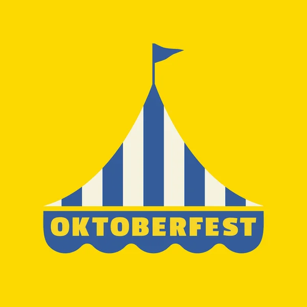 Handritade Oktoberfest platt färg vektor ikon — Stock vektor