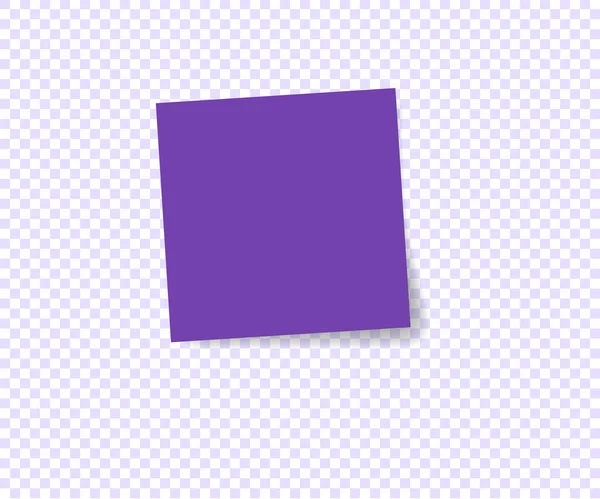 Papper Klistermärke Med Skugga Transparent Bakgrund Vektorillustration Violet Design — Stock vektor