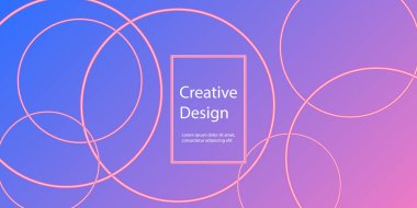 Geometrik arka plan. En az soyut kapak tasarımı. Yaratıcı renkli duvar kağıdı. Trendy degrade poster. Vektör çizim.