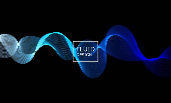 Conception Formes Flux Fond Onde Liquide Forme Abstraite Flux — Image vectorielle