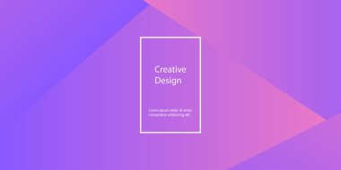 Geometrik arka plan. En az soyut kapak tasarımı. Yaratıcı renkli duvar kağıdı. Trendy degrade poster. Vektör çizim.