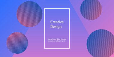 Geometrik arka plan. En az soyut kapak tasarımı. Yaratıcı renkli duvar kağıdı. Trendy degrade poster. Vektör çizim.