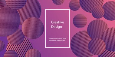 Geometrik arka plan. En az soyut kapak tasarımı. Yaratıcı renkli duvar kağıdı. Trendy degrade poster. Vektör çizim.