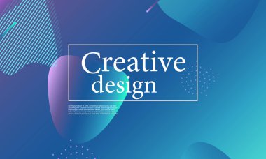 Sıvı şekiller kompozisyon. Dalgalı soyut kapak tasarımı. Yaratıcı renkli duvar kağıdı. Trendy degrade poster. Vektör çizim.