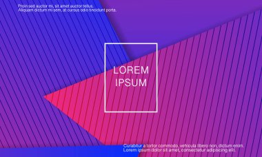 Geometrik arka plan. En az soyut kapak tasarımı. Yaratıcı renkli duvar kağıdı. Trendy degrade poster. Vektör çizim.