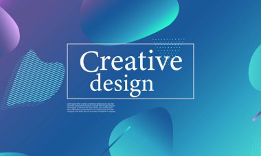 Sıvı şekiller kompozisyon. Dalgalı kapak tasarımı. 