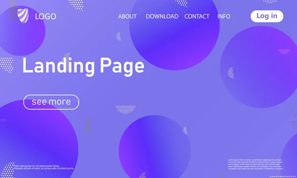 ランディング ページ。幾何学的な背景. — ストックベクタ