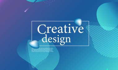 Sıvı şekiller kompozisyon. Dalgalı kapak tasarımı.