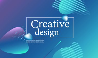 Sıvı şekiller kompozisyon. Dalgalı kapak tasarımı.