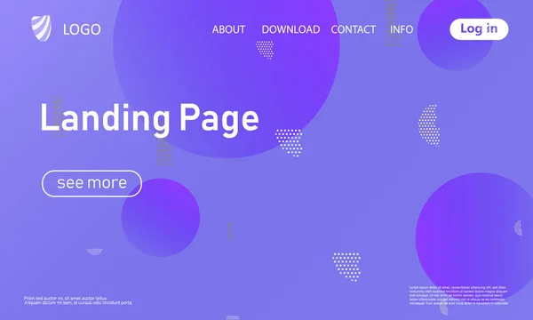 ランディング ページ。幾何学的な背景. — ストックベクタ