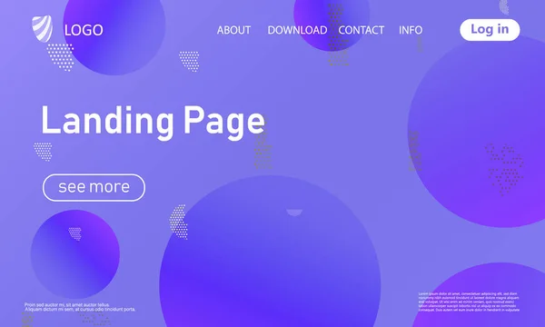 ランディング ページ。幾何学的な背景. — ストックベクタ