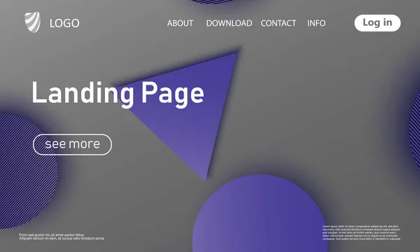 वेबसाइट लँडिंग पृष्ठ. साहित्य डिझाइन . — स्टॉक व्हेक्टर