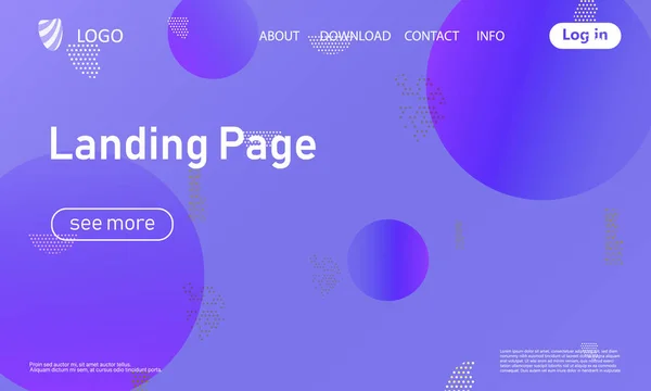 Page de débarquement. Contexte géométrique . — Image vectorielle