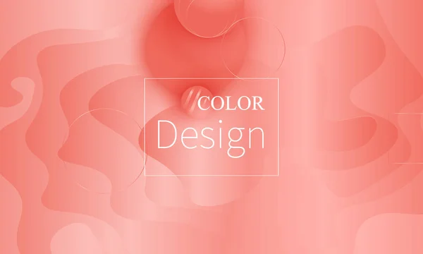 Fondo de color coral. Patrón de formas fluidas . — Archivo Imágenes Vectoriales