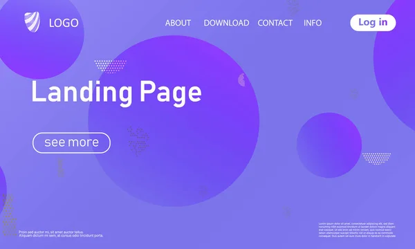 ランディング ページ。幾何学的な背景. — ストックベクタ