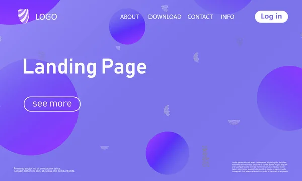 ランディング ページ。幾何学的な背景. — ストックベクタ