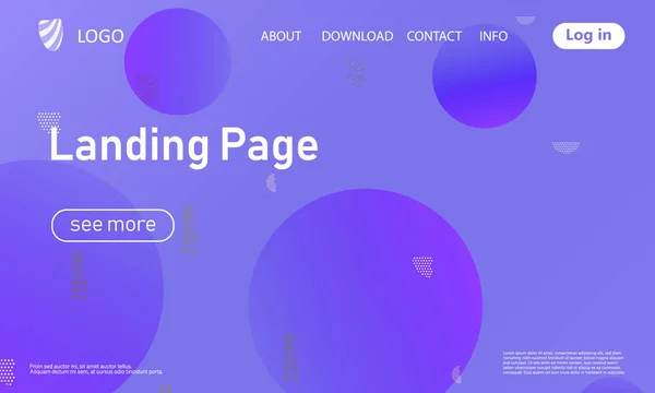 ランディング ページ。幾何学的な背景. — ストックベクタ