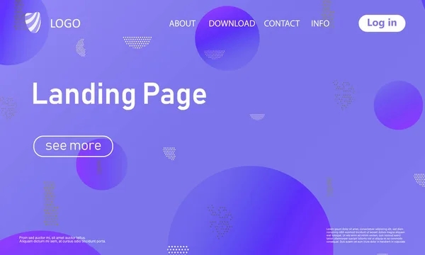 ランディング ページ。幾何学的な背景. — ストックベクタ