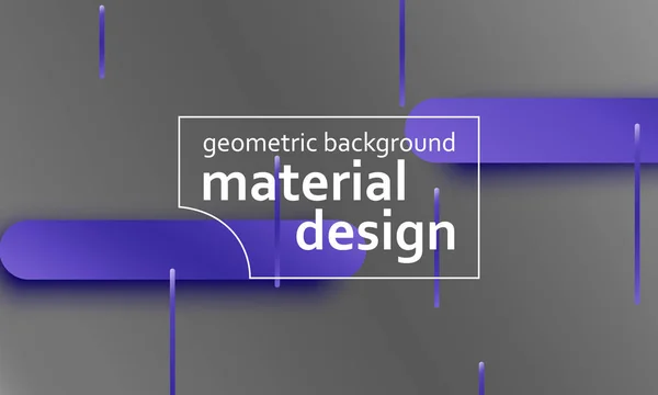 Fundo geométrico. Design de material . — Vetor de Stock