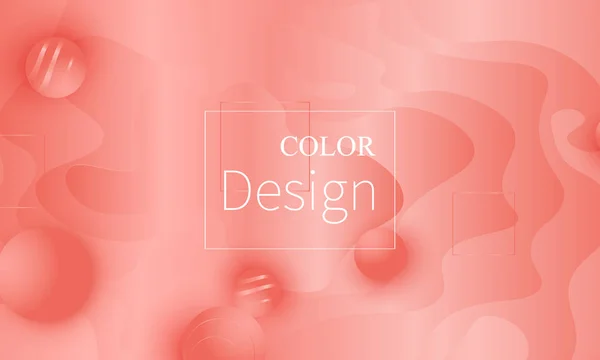 Fondo de color coral. Patrón de formas fluidas . — Archivo Imágenes Vectoriales