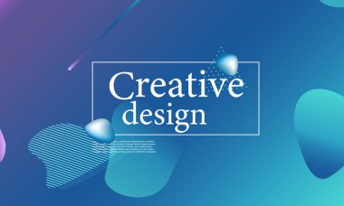 Sıvı şekiller kompozisyon. Dalgalı kapak tasarımı.