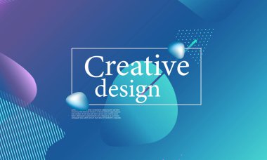 Sıvı şekiller kompozisyon. Dalgalı kapak tasarımı.