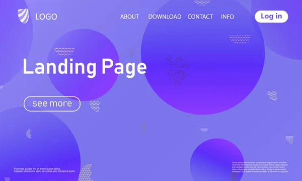 ランディング ページ。幾何学的な背景. — ストックベクタ