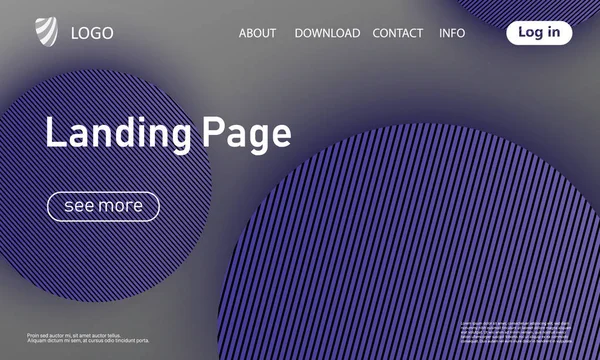 Website landing page. Material design. — Stock Vector