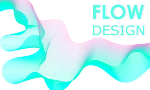Design de formas de fluxo. Fundo de onda líquida . — Vetor de Stock