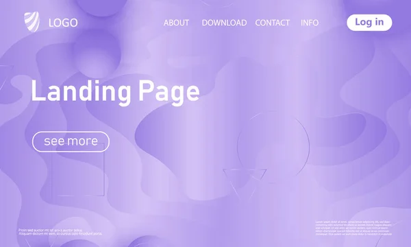 Page de débarquement. Contexte géométrique . — Image vectorielle