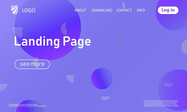 ランディング ページ。幾何学的な背景. — ストックベクタ