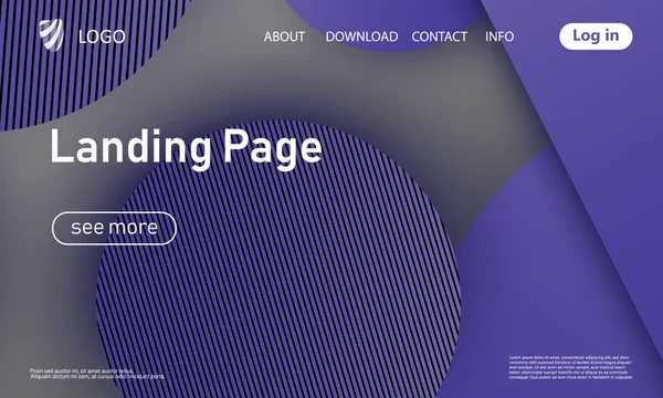 Website landing page. Material design. — Stock Vector