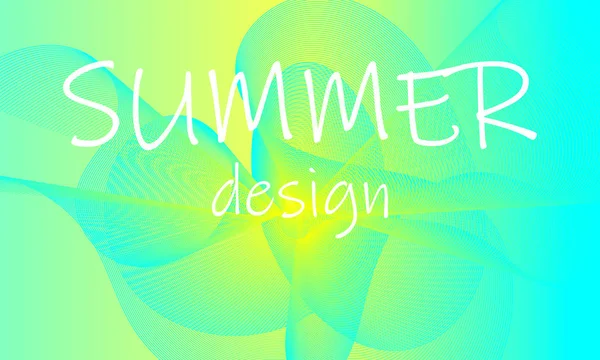 Sommer Hintergrund abstrakt. Gestaltung von Fließformen. — Stockvektor