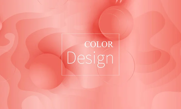 Fondo de color coral. Patrón de formas fluidas . — Archivo Imágenes Vectoriales