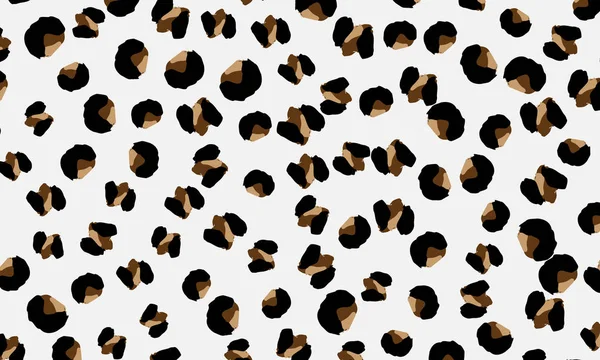 Huella de leopardo. Patrón de piel animal . — Vector de stock