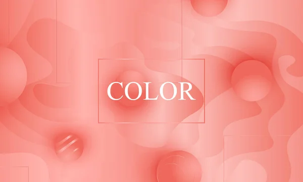 Fondo de color coral. Patrón de formas fluidas . — Vector de stock