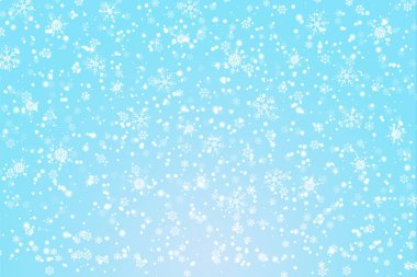 Kar Arkaplanı. Kış gökyüzü. Vektör.