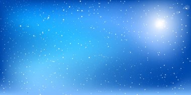 Kar Arkaplanı. Kış gökyüzü. Vektör.