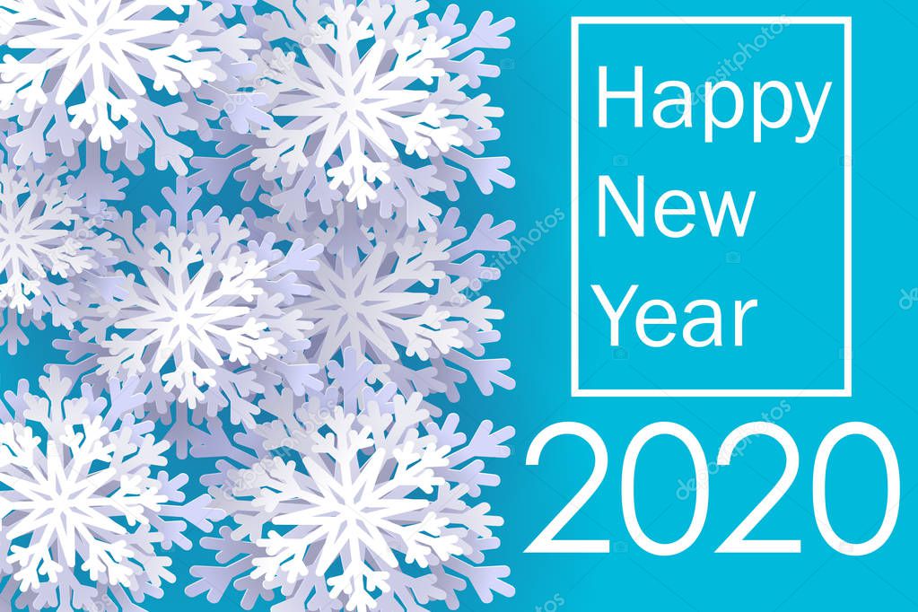 Happy New Year 2020. Christmas banner