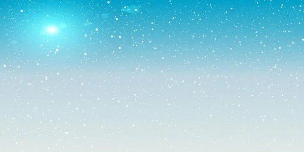 Fondo de nieve. Cielo de invierno. Vector . — Archivo Imágenes Vectoriales