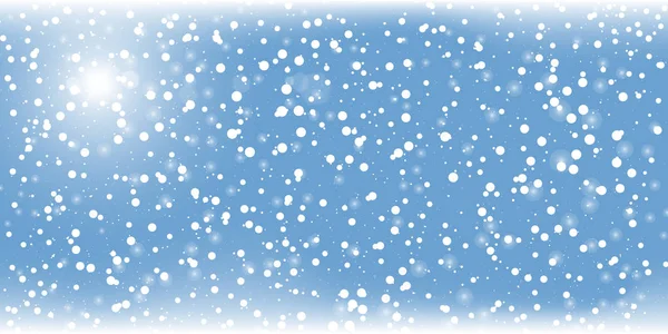 Schnee im Hintergrund. Winterhimmel. Vektor. — Stockvektor