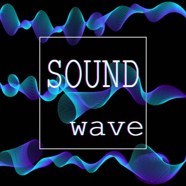 Dinamik sıvı şekli. Müzik dalgaları.