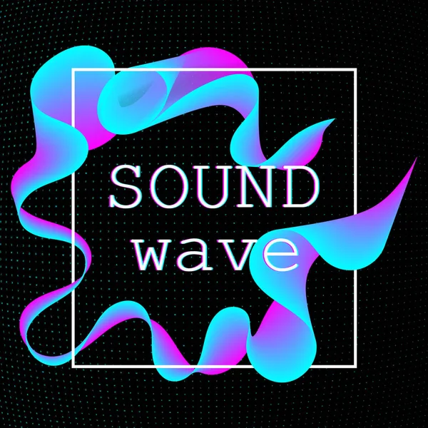 Δυναμικό σχήμα υγρού. Μουσικά κύματα. — Διανυσματικό Αρχείο