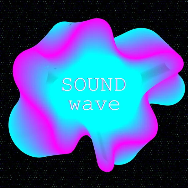 Δυναμικό σχήμα υγρού. Μουσικά κύματα. — Διανυσματικό Αρχείο