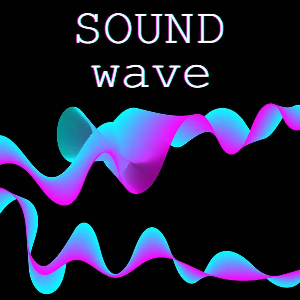 Dynamic fluid shape. Music waves. — Stock Vector