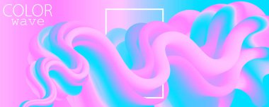 3D poster. Pembe Sıvı Rengi. Sıvı Arkaplan.