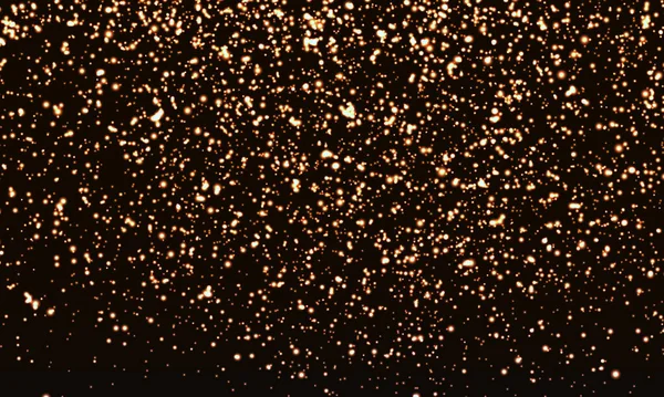 Gold Glitter Confetti. Partículas abstractas doradas . — Vector de stock