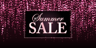 Satış Arkaplanı. Altın Parıldayan Sancak. Vektör.