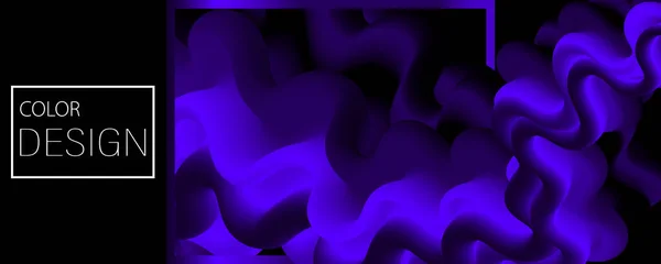 紫の背景。流体流。ランディングページ. — ストックベクタ